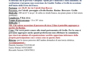 A Grello per l’inizio della festa (in sostituzione di Valtopina Spello) – 21/06/202