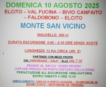 Monte San Vicino – Domenica 10 agosto 2025