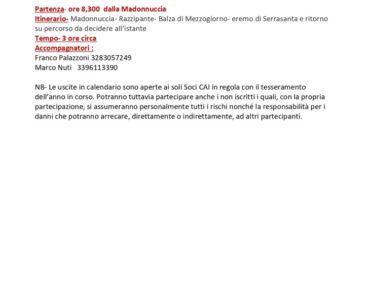 All’Eremo di Serrasanta e ritorno