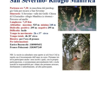 San Severino- Rifugio Manfrica – 15/03/2026