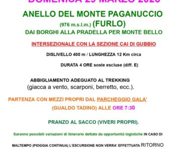 Anello del Monte Paganuccio (Furlo) – 29/03/2026