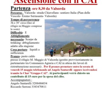 Ascensione con il CAI – 17/05/2026