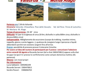 Valsorda – Monte Alago – 30/08/2026